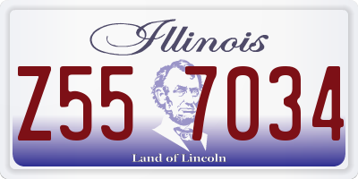 IL license plate Z557034
