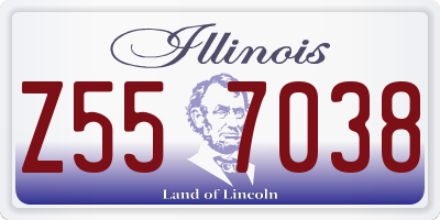 IL license plate Z557038