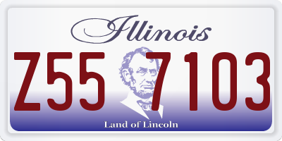 IL license plate Z557103
