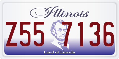 IL license plate Z557136