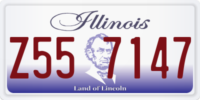 IL license plate Z557147