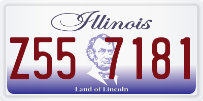 IL license plate Z557181