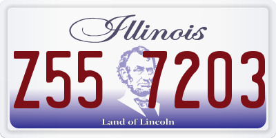 IL license plate Z557203