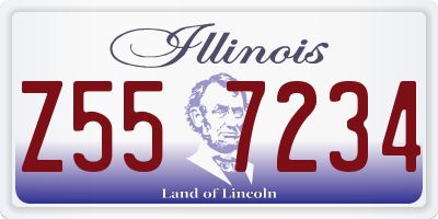 IL license plate Z557234
