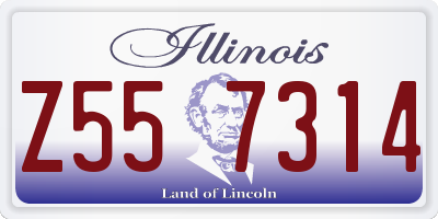 IL license plate Z557314