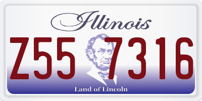 IL license plate Z557316