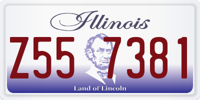 IL license plate Z557381