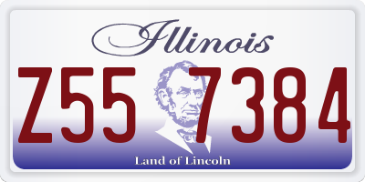 IL license plate Z557384