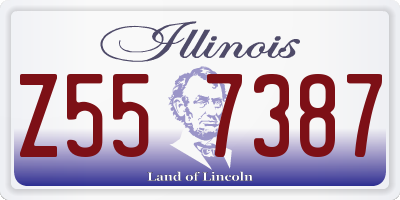 IL license plate Z557387