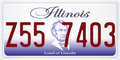 IL license plate Z557403