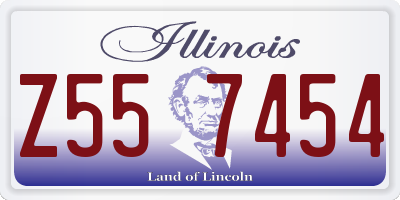 IL license plate Z557454