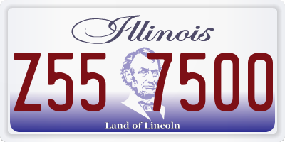 IL license plate Z557500