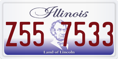 IL license plate Z557533