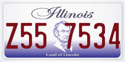 IL license plate Z557534