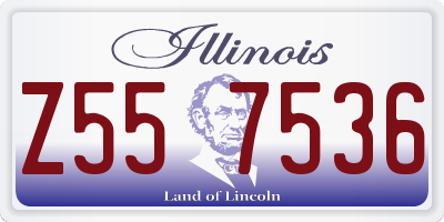IL license plate Z557536