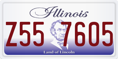 IL license plate Z557605