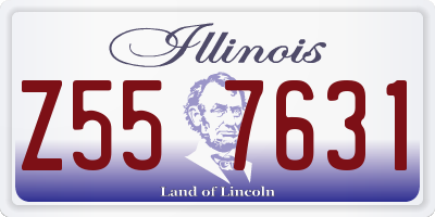 IL license plate Z557631