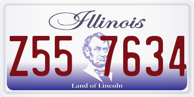 IL license plate Z557634