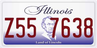 IL license plate Z557638