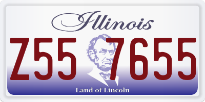 IL license plate Z557655