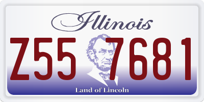 IL license plate Z557681