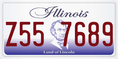 IL license plate Z557689
