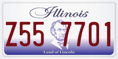 IL license plate Z557701