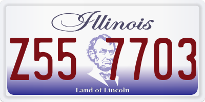 IL license plate Z557703