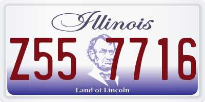 IL license plate Z557716