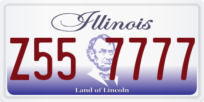 IL license plate Z557777