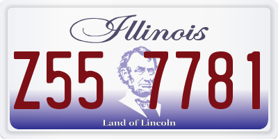 IL license plate Z557781