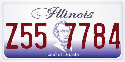 IL license plate Z557784