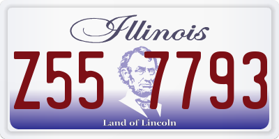 IL license plate Z557793