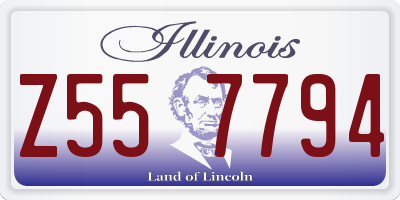 IL license plate Z557794