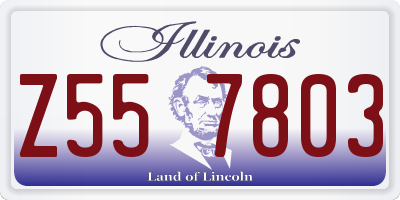 IL license plate Z557803