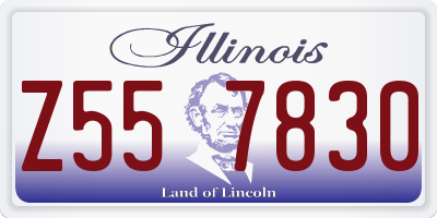 IL license plate Z557830