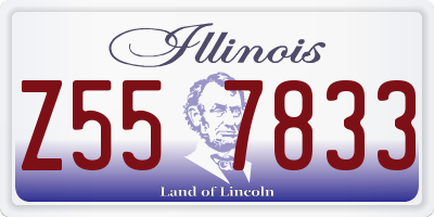 IL license plate Z557833
