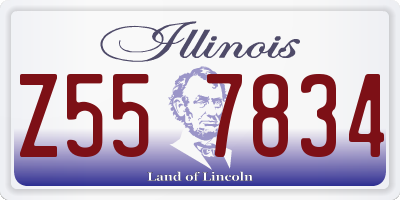 IL license plate Z557834