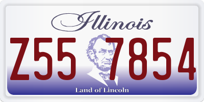 IL license plate Z557854