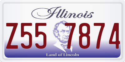 IL license plate Z557874