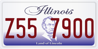 IL license plate Z557900