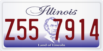 IL license plate Z557914