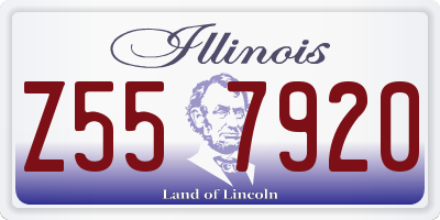 IL license plate Z557920