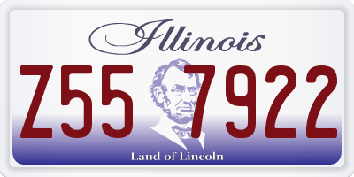IL license plate Z557922