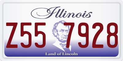 IL license plate Z557928