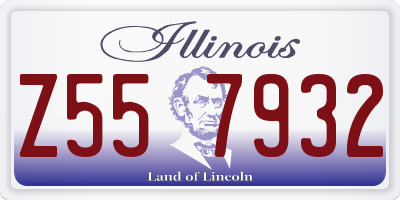 IL license plate Z557932
