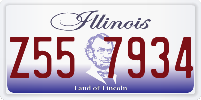 IL license plate Z557934