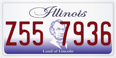 IL license plate Z557936