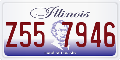 IL license plate Z557946