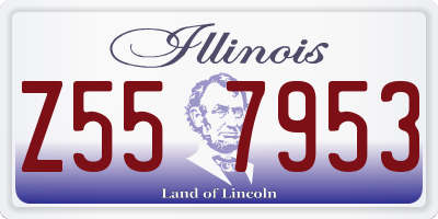 IL license plate Z557953